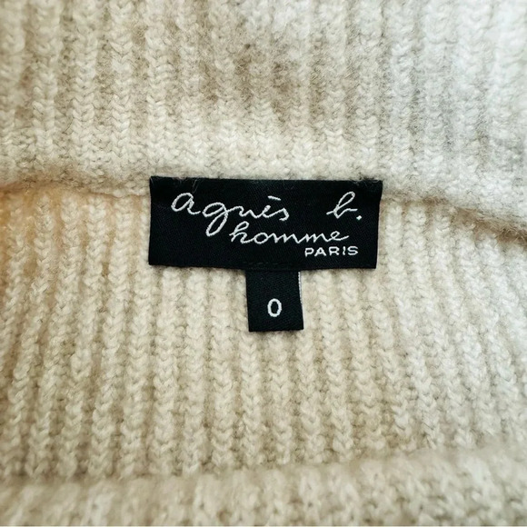 Agnes B. Homme Paris Ribbed Wool Blend Sweater - Picture 7 of 10